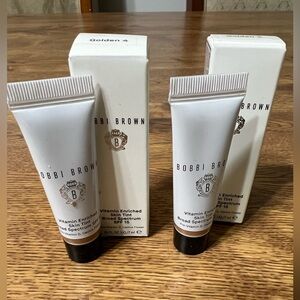 2x Bobbi Brown Vitamin Enriched Skin Tint SPF 15 Golden 4 Mini Size .24fl oz/7ml
